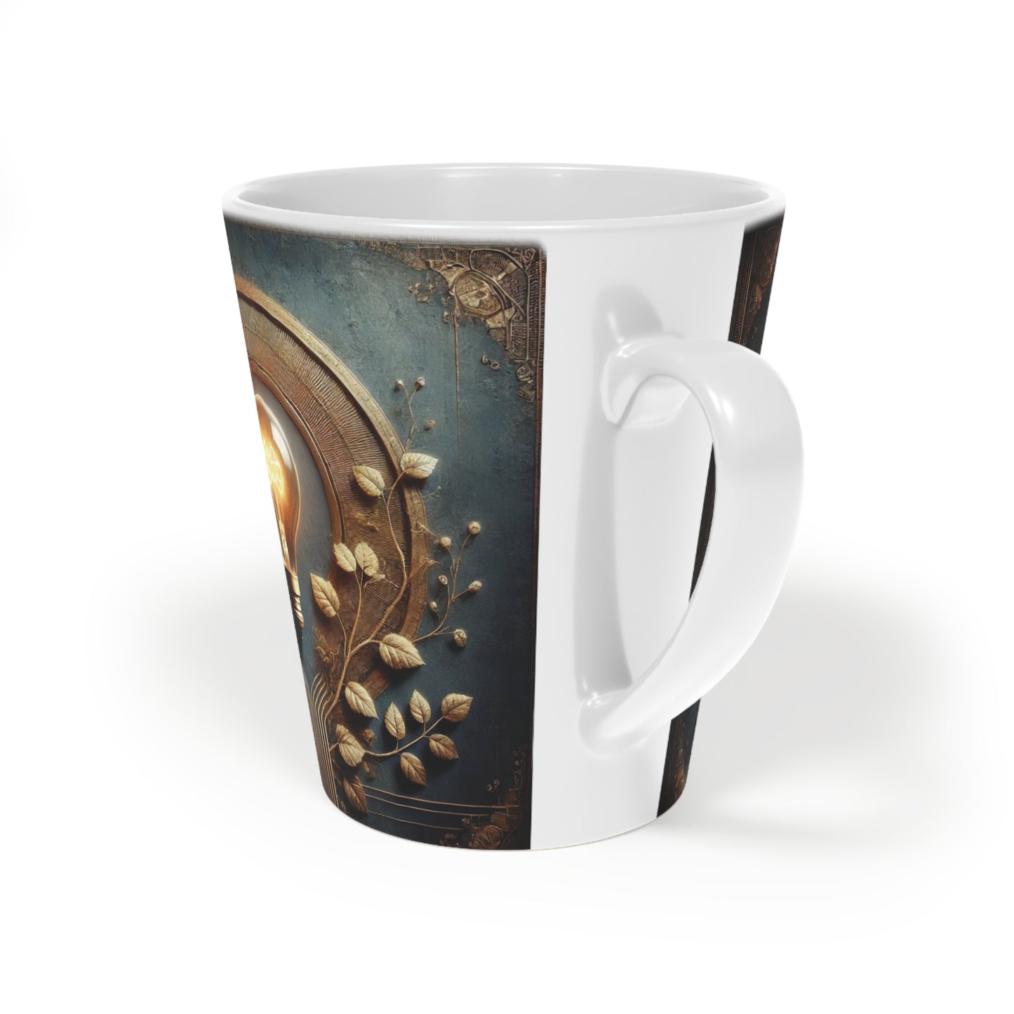 Latte Mug - Industrial Artistic Moody Illuminated Textured 12oz